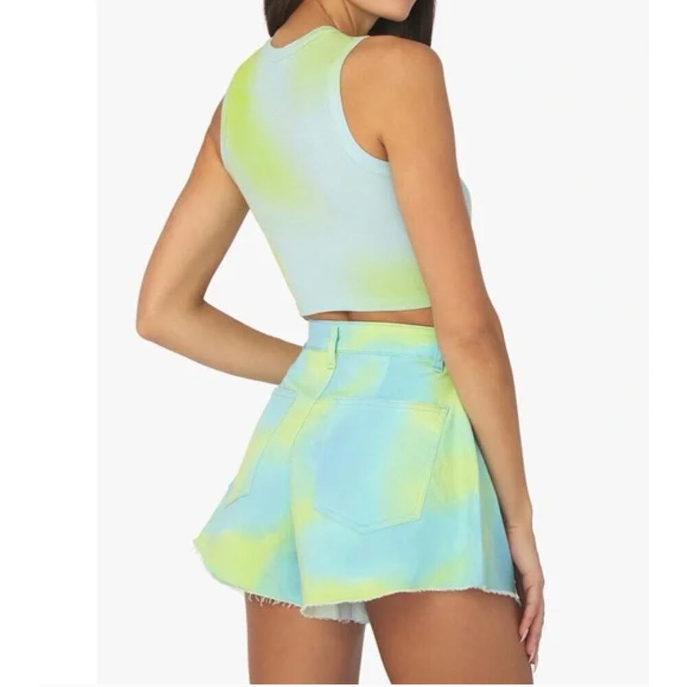 WeWoreWhat - Flare Bell Shorts - Tie Dye - Size 24